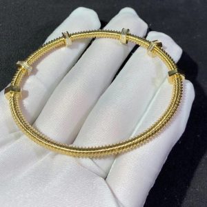 Vòng Tay Ecrou De Cartier Chế Tác Kim Cương Tự Nhiên Vàng 18K (2)