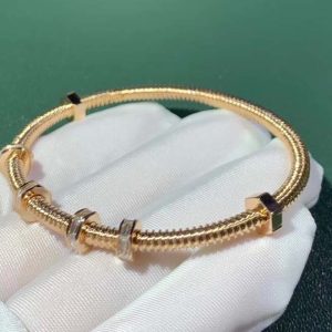 Vòng Tay Ecrou De Cartier Chế Tác Vàng Hồng 18K Kim Cương Tự Nhiên (2)