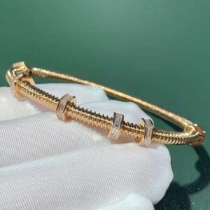 Vòng Tay Ecrou De Cartier Chế Tác Vàng Hồng 18K Kim Cương Tự Nhiên (2)