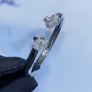 Vòng Tay Nữ Panthère De Cartier Chế Tác Kim Cương Vàng Trắng 18K (2)