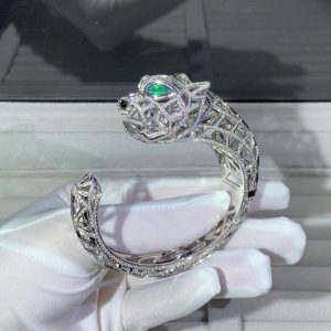 Vòng Tay Panthère De Cartier Kim Cương Tự Nhiên Vàng Trắng 18K Tuỳ Chỉnh (2)