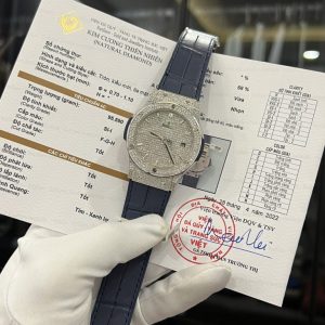 Đồng Hồ Hublot Chế Tác Full Kim Cương Tự Nhiên Hong Kong 42mm (10)