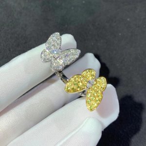 Nhẫn Nữ Chế Tác Van Cleef & Arpels Butterfly Kim Cương Tự Nhiên Vàng 18K (2)