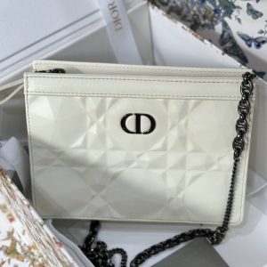 Túi Xách Dior Caro Nữ Siêu Cấp Màu Trắng 19cm (2)