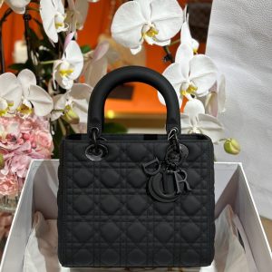 Túi Xách Dior Lady Rep 11 Cao Cấp Nữ Da Cừu Màu Đen 24cm (2)