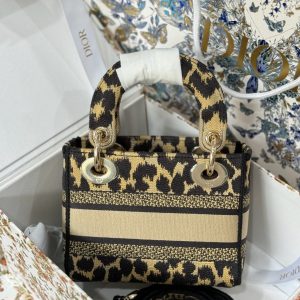 Túi Xách Dior Lady Siêu Cấp Nữ Chất Vải Thêu 17cm (2)