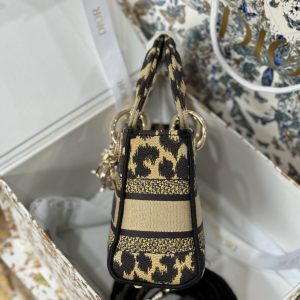 Túi Xách Dior Lady Siêu Cấp Nữ Chất Vải Thêu 17cm (2)