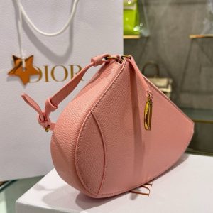 Túi Xách Hàng Hiệu Dior Saddle Nữ Da Bò Màu Hồng 20x15x4cm (2)