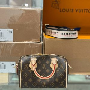 Túi Xách Hàng Hiệu Louis Vuitton LV Speedy bandouliere Hoạ Tiết Monogram 20cm (1)