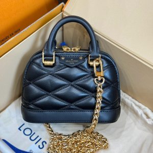 Túi Xách Louis Vuitton Alma Siêu Cấp Nữ Màu Đen 18x12x8cm (2)