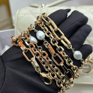 Túi Xách Nữ Dior Woc Màu Trắng Khoá Mạ Vàng Hồng Siêu Cấp 21×11.5×4 (2)