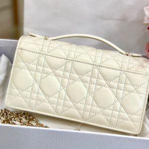 Túi Xách Nữ Dior Woc Màu Trắng Khoá Mạ Vàng Hồng Siêu Cấp 21×11.5×4 (2)