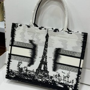 Túi Xách Siêu Cấp Dior Book Tote Nữ Hoạ Tiết Tháp Eiffel 36 (2)