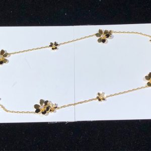 Vòng Cổ Van Cleef & Arpels Frivole Tuỳ Chỉnh Kim Cương Tự Nhiên Vàng 18K (2)