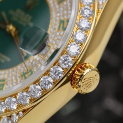 Đồng Hồ Rolex Day-Date Chế Tác Bọc Vàng Đính Kim Cương Moissanite Trọng Lượng 173 Gram 40mm (2)