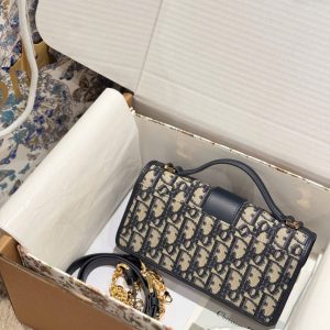 Túi Xách Dior Montaigne Siêu Cấp Nữ Vải Canvas 20x10x4cm (2)