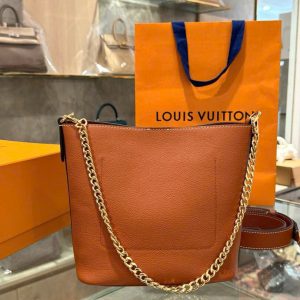 Túi Xách Louis Vuitton LV Lock And Walk Siêu Cấp Nữ Màu Nâu 20cm (2)