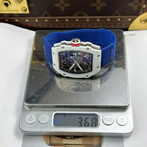 Đồng Hồ Richard Mille Chế Tác RM67-02 Vỏ Carbon Màu Trắng Siêu Nhẹ Trọng Lượng 37 Grams 38.7×47 (2)