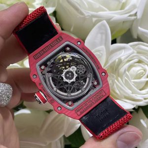 Đồng Hồ Richard Mille RM67-02 Chế Tác Vỏ Carbon Màu Đỏ Siêu Nhẹ Trọng Lượng 37 Grams 38.7×47 (2)