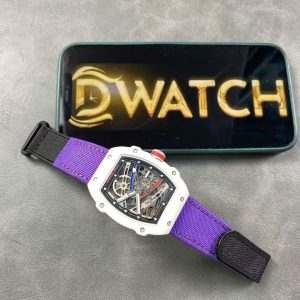 Đồng Hồ Richard Mille RM67-02 Chế Tác Vỏ Carbon Trắng Siêu Nhẹ 37 Grams 38.7×47 (11)