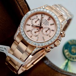 Đồng Hồ Rolex Daytona 126595TBR Chế Tác Bọc Vàng Đính Kim Cương Moissanite Baguette 40mm (2)