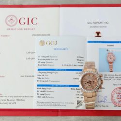 Đồng Hồ Rolex Daytona 126595TBR Chế Tác Bọc Vàng Đính Kim Cương Moissanite Baguette 40mm (2)