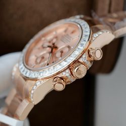Đồng Hồ Rolex Daytona 126595TBR Chế Tác Bọc Vàng Đính Kim Cương Moissanite Baguette 40mm (2)