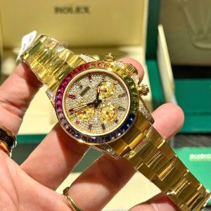 Đồng Hồ Rolex Daytona 116598RBOW Chế Tác Bọc Vàng Đính Đá Quý Tổng Hợp 40mm (1)