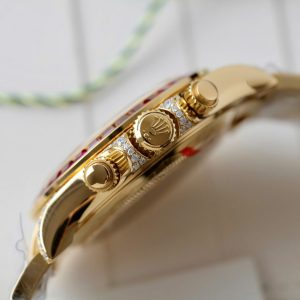 Đồng Hồ Rolex Daytona 126598TRU Chế Tác Bọc Vàng Thật + Ruby + Kim Cương Moissanite 40mm (2)