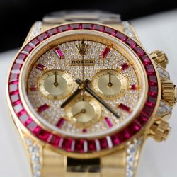 Đồng Hồ Rolex Daytona 126598TRU Chế Tác Bọc Vàng Thật + Ruby + Kim Cương Moissanite 40mm (2)