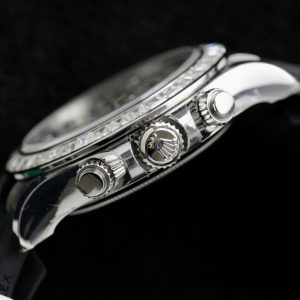 Đồng Hồ Rolex Daytona Chế Tác Mặt Thiên Thạch Độ Kim Cương Moissanite Baguette 40mm (2)