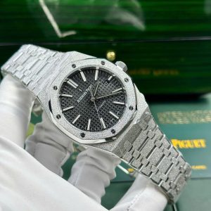 Đồng Hồ Audemars Piguet Replica 11 Royal Oak Frosted Gold 15410BC Mặt Đen Nhà Máy APS 41mm (2)