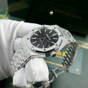 Đồng Hồ Audemars Piguet Replica 11 Royal Oak Frosted Gold 15410BC Mặt Đen Nhà Máy APS 41mm (2)