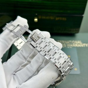 Đồng Hồ Audemars Piguet Replica 11 Royal Oak Frosted Gold 15410BC Mặt Đen Nhà Máy APS 41mm (2)