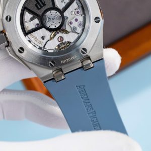 Đồng Hồ Audemars Piguet Royal Oak Offshore 15605SK Viền Cao Su Xanh Replica Cao Cấp 43mm (2)