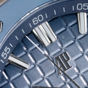 Đồng Hồ Audemars Piguet Royal Oak Offshore 15605SK Viền Cao Su Xanh Replica Cao Cấp 43mm (2)