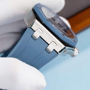 Đồng Hồ Audemars Piguet Royal Oak Offshore 15605SK Viền Cao Su Xanh Replica Cao Cấp 43mm (2)