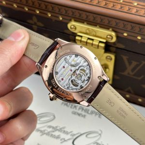 Đồng Hồ Cartier Drive Tourbillon Replica 11 Mặt Số Vân Guiloche Dây Da 41mm (2)