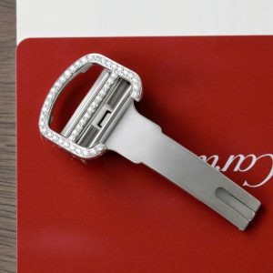 Đồng Hồ Cartier Santos Chế Tác Cọc Số + Vỏ Đính Kim Cương Moissanite 39 (2)