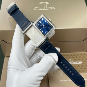 Đồng Hồ Jaeger LeCoultre Rep 11 Master Reverso Tribute Small Seconds 2 Mặt Trắng Và Xanh Blue 28 (2)