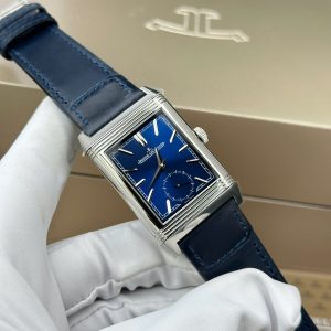 Đồng Hồ Jaeger LeCoultre Rep 11 Master Reverso Tribute Small Seconds 2 Mặt Trắng Và Xanh Blue 28 (2)