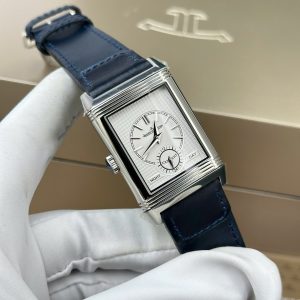 Đồng Hồ Jaeger LeCoultre Rep 11 Master Reverso Tribute Small Seconds 2 Mặt Trắng Và Xanh Blue 28 (2)