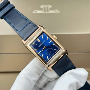 Đồng Hồ Jaeger LeCoultre Rep 11 Master Reverso Tribute Small Seconds 2 Mặt Xanh Blue Và Trắng 28 (2)