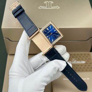Đồng Hồ Jaeger LeCoultre Rep 11 Master Reverso Tribute Small Seconds 2 Mặt Xanh Blue Và Trắng 28 (2)