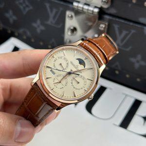 Đồng Hồ Jaeger LeCoultre Rep 11 Master Ultrathin Perpetual Calendar Dây Da Nâu Nhà Máy VR 39mm (2)