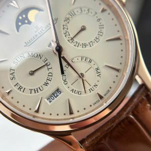 Đồng Hồ Jaeger LeCoultre Rep 11 Master Ultrathin Perpetual Calendar Dây Da Nâu Nhà Máy VR 39mm (2)