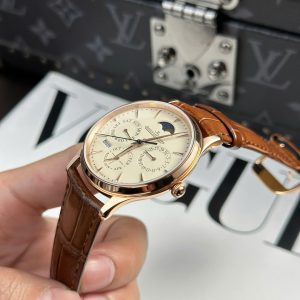 Đồng Hồ Jaeger LeCoultre Rep 11 Master Ultrathin Perpetual Calendar Dây Da Nâu Nhà Máy VR 39mm (2)