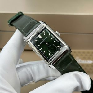 Đồng Hồ Jaeger LeCoultre Replica 11 Master Reverso Tribute Small Seconds 2 Mặt Xanh Lá Cây Và Trắng 28 (2)