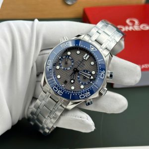Đồng Hồ Omega Chế Tác Seamaster Diver 300M Chronograph Mặt Xám Nhà Máy N1 44mm (2)