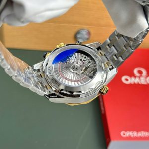 Đồng Hồ Omega Rep Cao Cấp Seamaster Diver 300M Chronograph Mặt Xanh Blue N1 44mm (1)